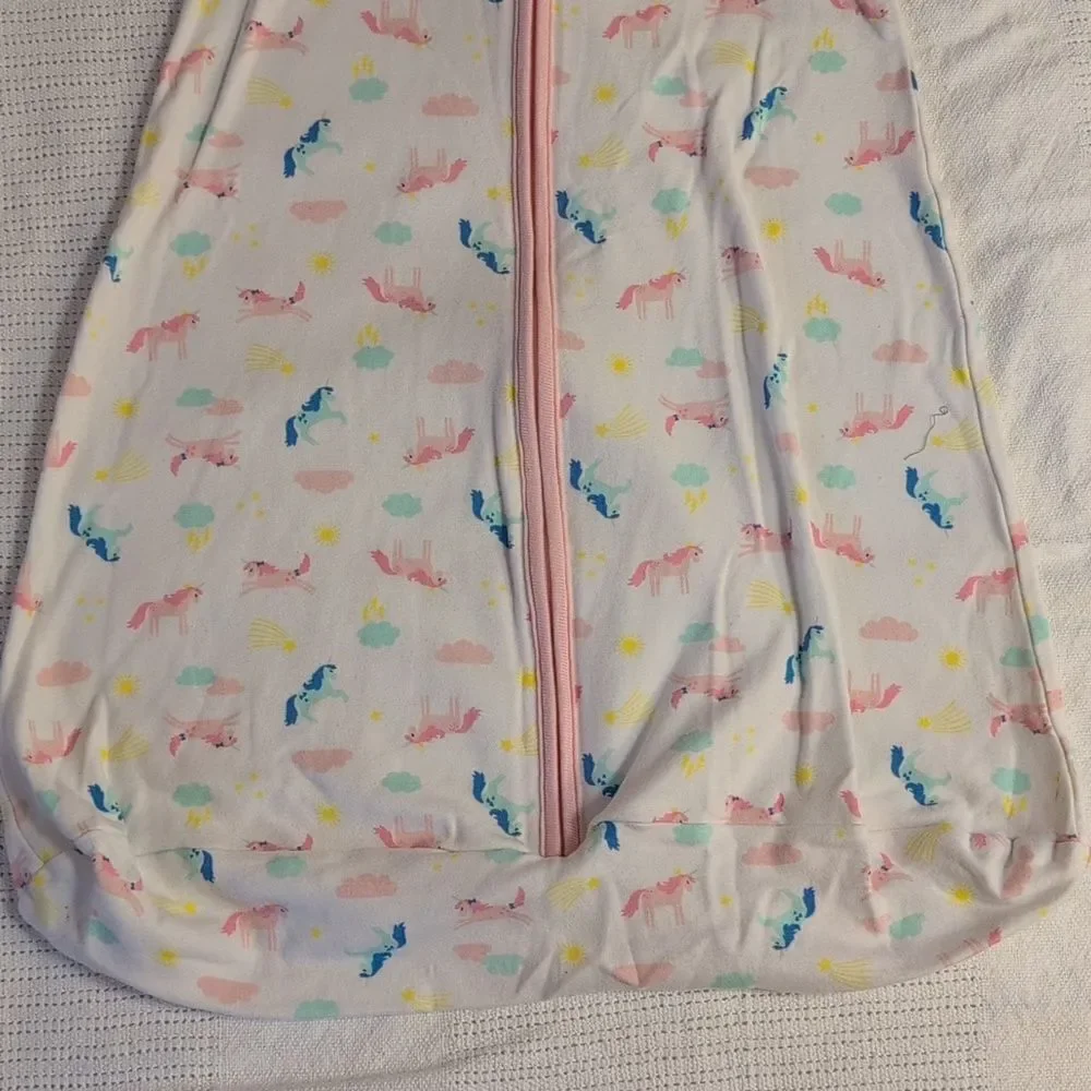 Carter's Medium 6-9 months Pink Unicorn Cotton Zippered Sleep Sack